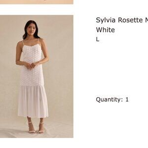 White midi dress